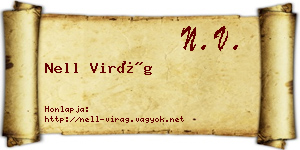 Nell Virág névjegykártya